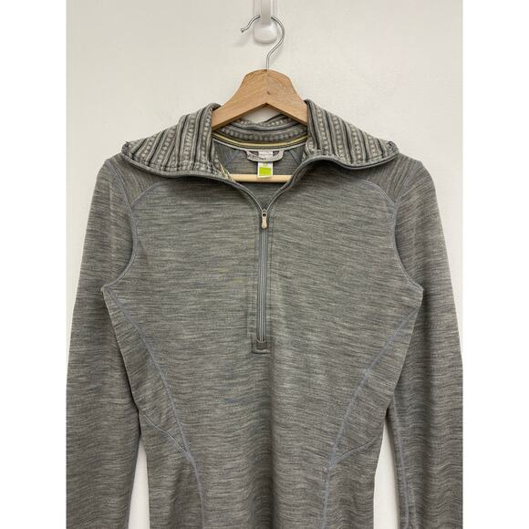 Smartwool Thermal Merino Wool Half-Zip Base Layer Thumbholes Hiking Outdoors Med - Picture 3 of 13